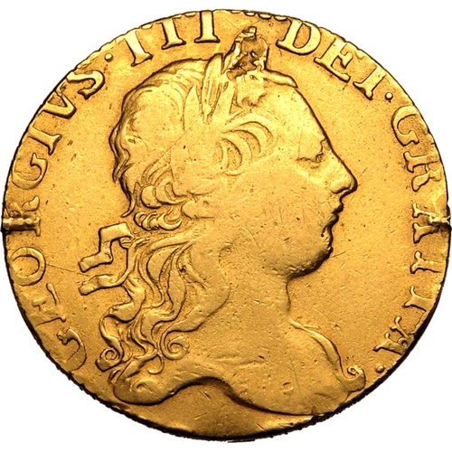 180 - GREAT BRITAIN. George III, 1760-1820. Gold guinea, 1773. London. Third laureate bust of George III f... 