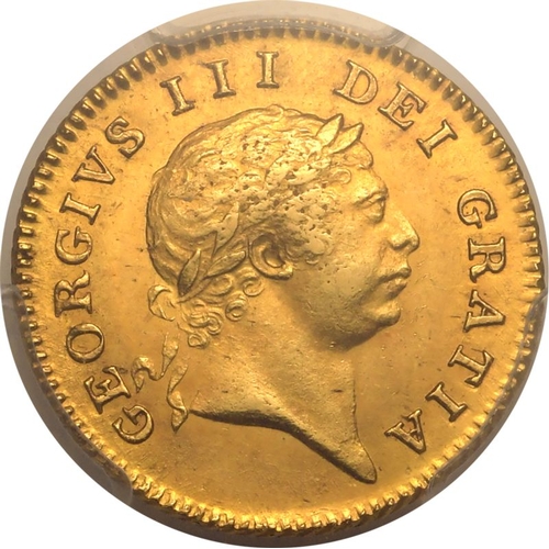 182 - UNITED KINGDOM. George III, 1760-1820. Gold Half-Guinea, 1804. Royal Mint. Laureate head of King Geo... 