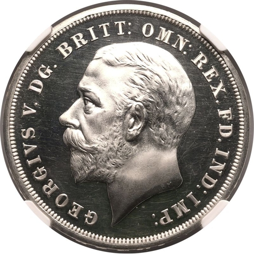 187 - UNITED KINGDOM. George V, 1910-36. Silver Crown, 1935. Royal Mint. Proof (raised edge lettering). St... 