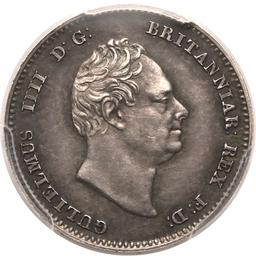 202 - UNITED KINGDOM. William IV, 1830-37. Silver fourpence, 1836. London. Proof (Plain edge). Bare head o... 