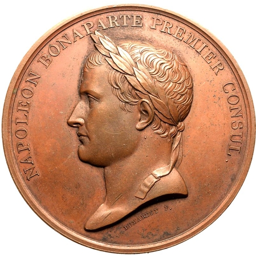 205 - FRANCE. Napoleon I, 1804-14, 1815. Bronze Medal, 1802. Peace of Amiens. Struck to celebrate the Peac... 