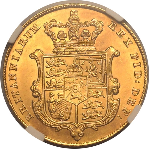 23 - UNITED KINGDOM. George IV, 1820-30. Gold sovereign, 1826. London. Bare head left; date below; &middo... 