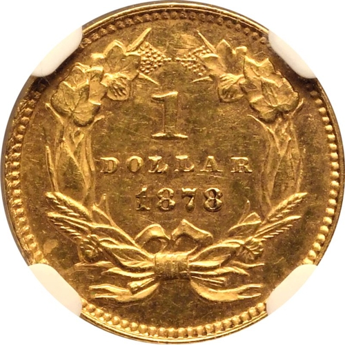 230 - UNITED STATES. Gold 1 Dollar, 1878. Philadelphia. Type 3. Liberty head as Native American princess f... 