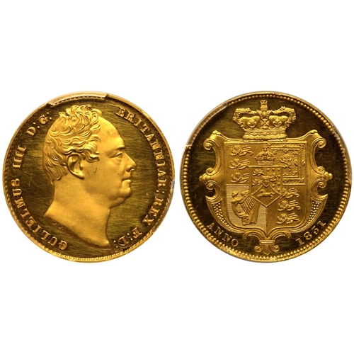 25 - UNITED KINGDOM. William IV, 1830-37. Gold sovereign, 1831. London. Proof - Plain edge, Second bust. ... 