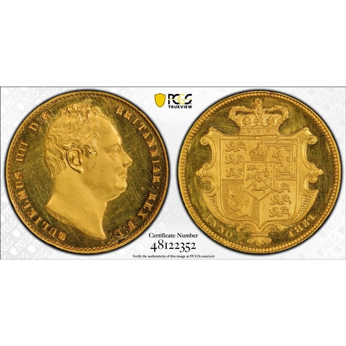 25 - UNITED KINGDOM. William IV, 1830-37. Gold sovereign, 1831. London. Proof - Plain edge, Second bust. ... 