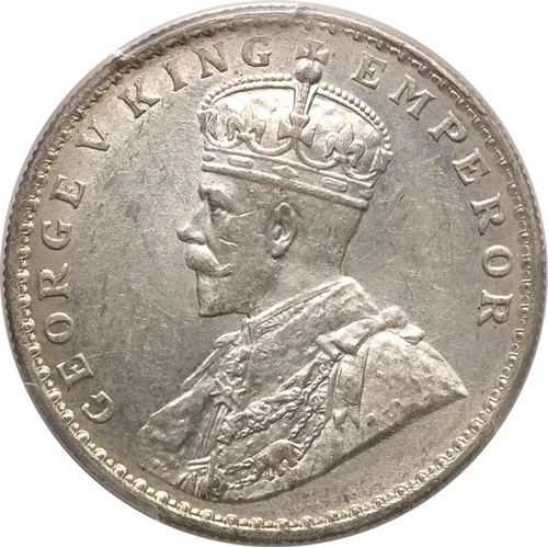 255 - INDIA. BRITISH. George V. Silver 1 rupee, 1917 •. Bombay. Crowned bust of King George V facing ... 