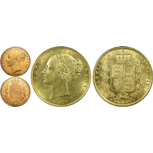 32 - UNITED KINGDOM. Victoria, 1837-1901. Gold Sovereign, 1853. London. WW incuse. The WW incuse type on ... 