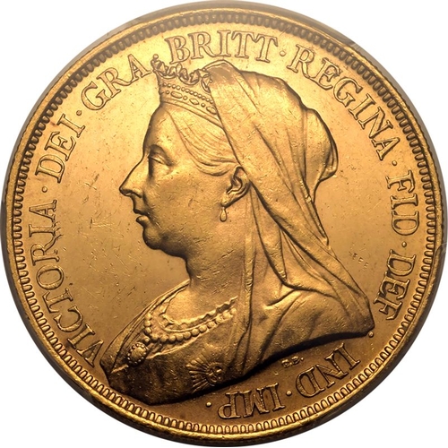 4 - UNITED KINGDOM. Victoria, 1837-1901. Gold 5 Pounds (5 Sovereigns), 1893. Royal Mint London. Old, vei... 
