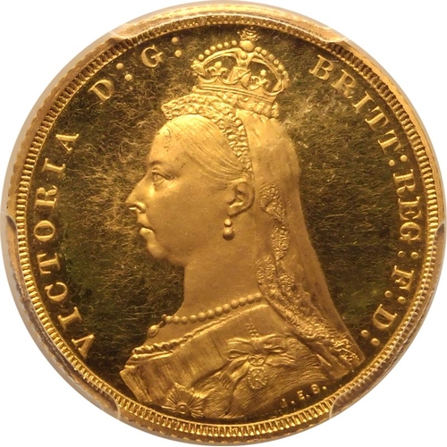 40 - UNITED KINGDOM. Victoria, 1837-1901. Gold Sovereign, 1887. London. Proof Second legend. Crowned and ... 