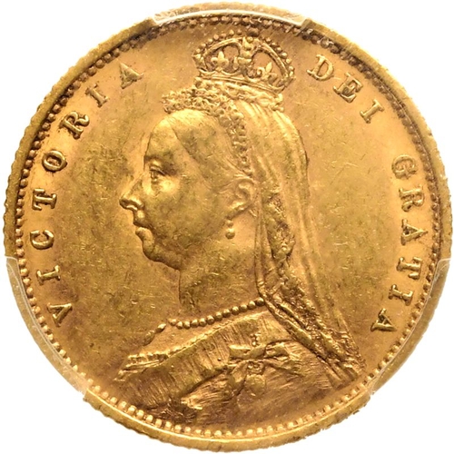 59 - UNITED KINGDOM. Victoria, 1837-1901. Gold Half-Sovereign, 1891. London. No JEB High shield DISH Unre... 