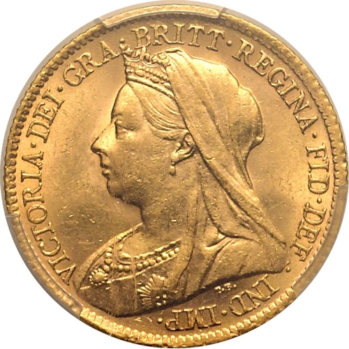 62 - UNITED KINGDOM. Victoria, 1837-1901. Gold Half-Sovereign, 1898. London. Older crowned and veiled bus... 
