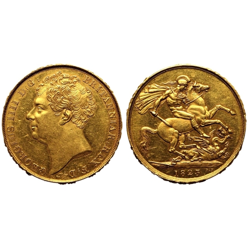 7 - UNITED KINGDOM. George IV, 1820-30. Gold 2 pounds (double sovereign), 1823. Royal Mint. Bare head of... 