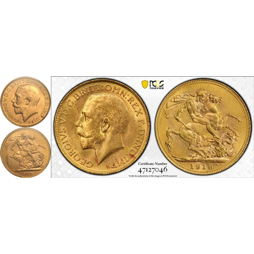 73 - CANADA. George V, 1910-36. Gold Sovereign, 1918 C. Ottawa. Bare head left, with B.M. on truncation; ... 