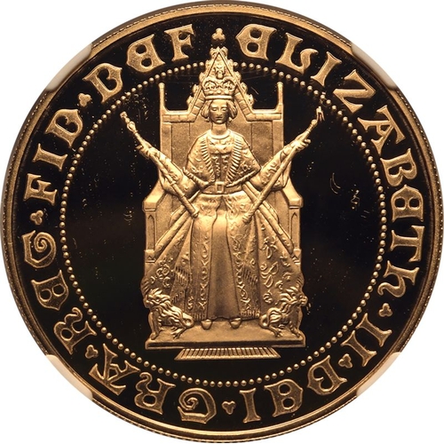 82 - UNITED KINGDOM. Elizabeth II, 1952-2022. Gold 5 pounds (5 sovereigns), 1989. Royal Mint. Proof. Comm... 
