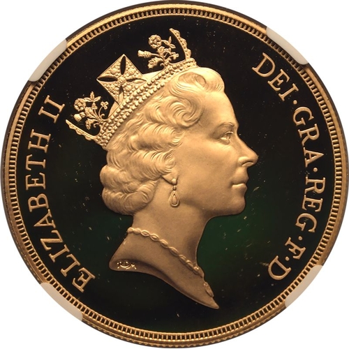 88 - UNITED KINGDOM. Elizabeth II, 1952-2022. Gold 5 Pounds (5 Sovereigns), 1995. Royal Mint. Proof. Thir... 