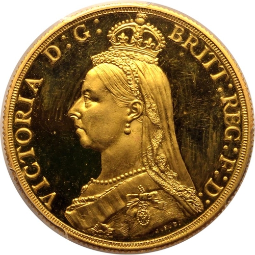 9 - UNITED KINGDOM. Victoria, 1837-1901. Gold 2 Pounds (Double Sovereign), 1887. Royal Mint London. Proo... 