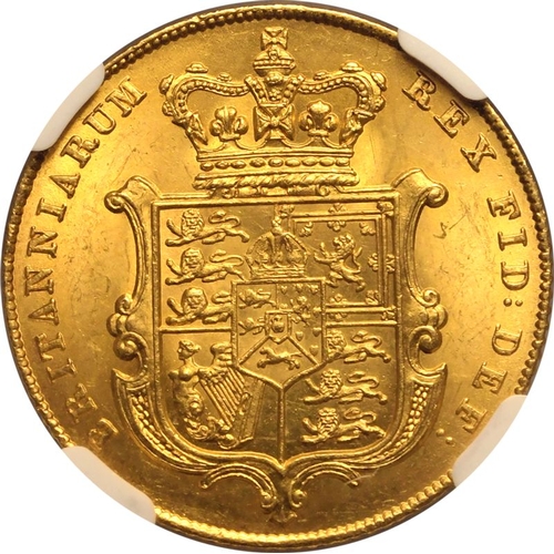 27 - UNITED KINGDOM. George IV, 1820-30. Gold Sovereign, 1826. London. Bare head left; date below; &middo... 