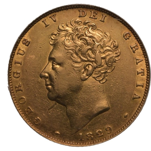 30 - UNITED KINGDOM. George IV, 1820-30. Gold Sovereign, 1829. London. Bare head left; date below; &middo... 