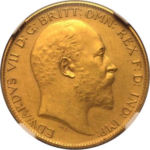 102 - PF 62 MATTE | UNITED KINGDOM. Edward VII, 1901-10. Gold Half-Sovereign, 1902. London. Matte proof. B... 