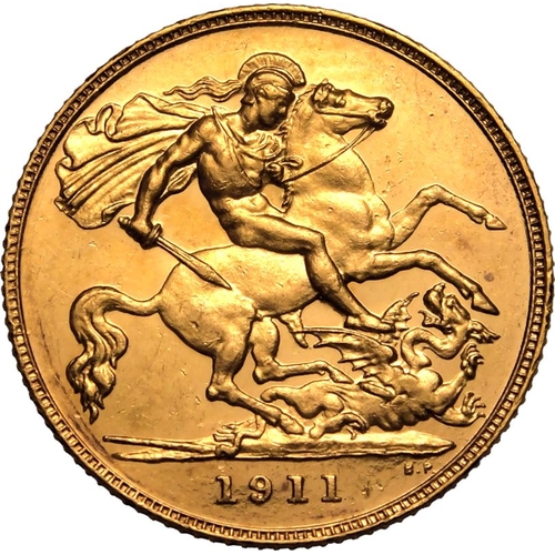 104 - About extremely fine | UNITED KINGDOM. George V, 1910-36. Gold Half-Sovereign, 1911. London. Proof. ... 