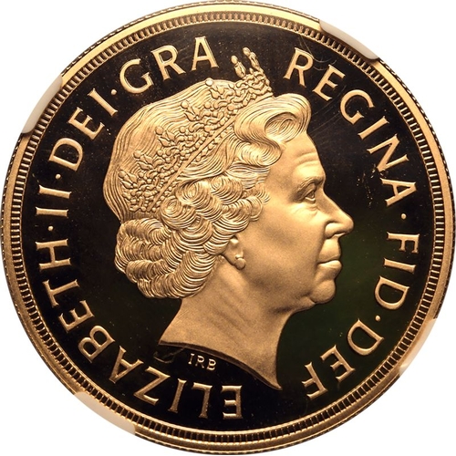 112 - PF 70 ULTRA CAMEO | UNITED KINGDOM. Elizabeth II, 1952-2022. Gold 5 Pounds (5 Sovereigns), 2010. Roy... 