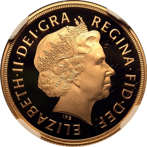 118 - PF 70 ULTRA CAMEO | UNITED KINGDOM. Elizabeth II, 1952-2022. Gold 2 Pounds (Double Sovereign), 2012.... 