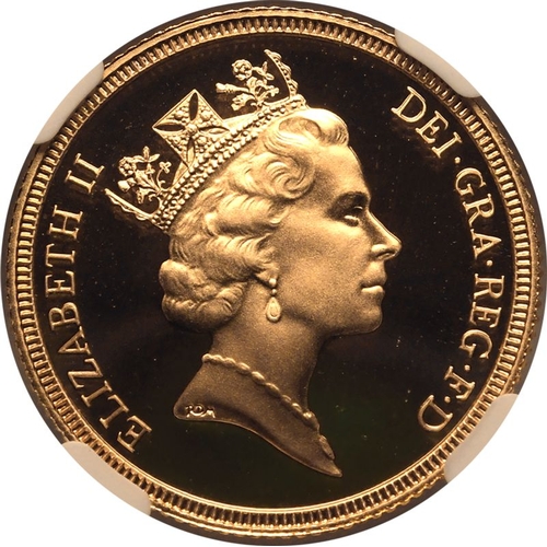 130 - PF 70 ULTRA CAMEO | UNITED KINGDOM. Elizabeth II, 1952-2022. Gold Sovereign, 1985. Royal Mint. Proof... 