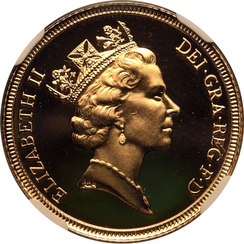 131 - PF 70 CAMEO | UNITED KINGDOM. Elizabeth II, 1952-2022. Gold Sovereign, 1986. Royal Mint. Proof. Thir... 