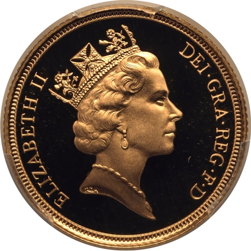 133 - PR70 DCAM | UNITED KINGDOM. Elizabeth II, 1952-2022. Gold Sovereign, 1992. Royal Mint. Proof. Third ... 