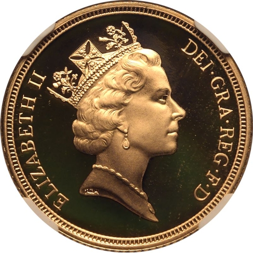 135 - PF 70 ULTRA CAMEO | UNITED KINGDOM. Elizabeth II, 1952-2022. Gold Sovereign, 1997. Royal Mint. Proof... 