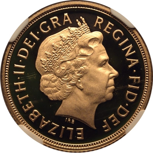 138 - PF 70 ULTRA CAMEO | UNITED KINGDOM. Elizabeth II, 1952-2022. Gold Sovereign, 2010. Royal Mint. Proof... 