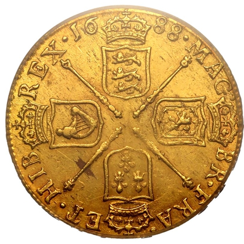 15 - MS62  | ENGLAND. James II, 1685-88. Gold Guinea, 1688. Elephant & Castle. Rarely encountered in ... 