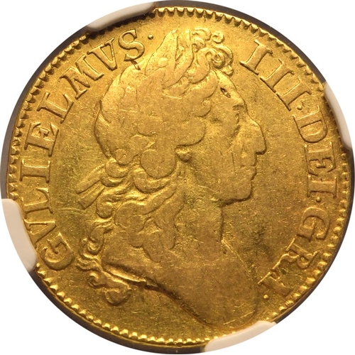 16 - VF 25 | ENGLAND. William III, 1694-1702. Gold Guinea, 1701. London. narrow crowns. Second laureate h... 