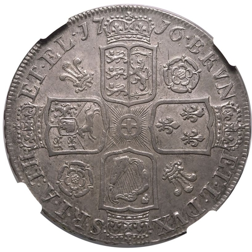 183 - AU 55 | GREAT BRITAIN. George I, 1714-27. Silver Crown, 1716. London. Roses & Plumes. Laureate a... 