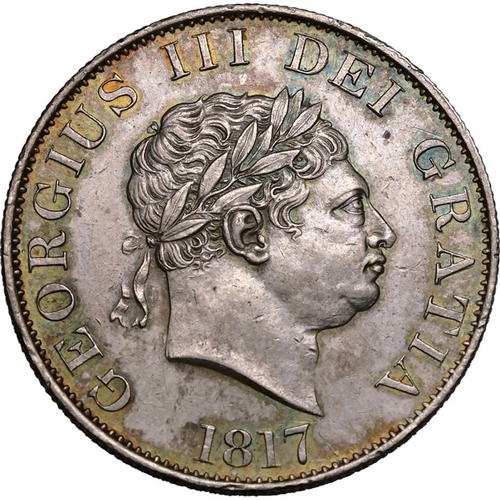 189 - About extremely fine, toned | UNITED KINGDOM. George III, 1760-1820. Silver Halfcrown, 1817. Royal M... 