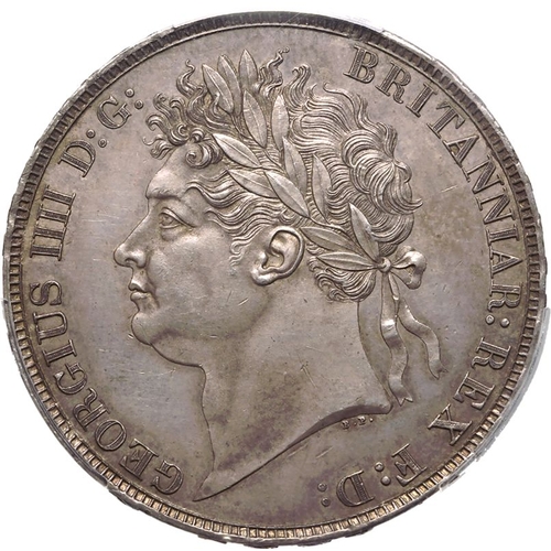 192 - AU58  | UNITED KINGDOM. George IV, 1820-30. Silver Crown, 1821. Royal Mint. One of the most popular ... 