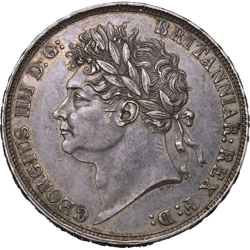 193 - About extremely fine | UNITED KINGDOM. George IV, 1820-30. Silver Crown, 1822. Royal Mint. Laureate ... 