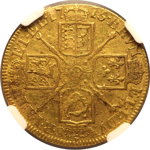 20 - VF 35 | GREAT BRITAIN. George I, 1714-27. Gold Guinea, 1715. London. Second laureate head of George ... 