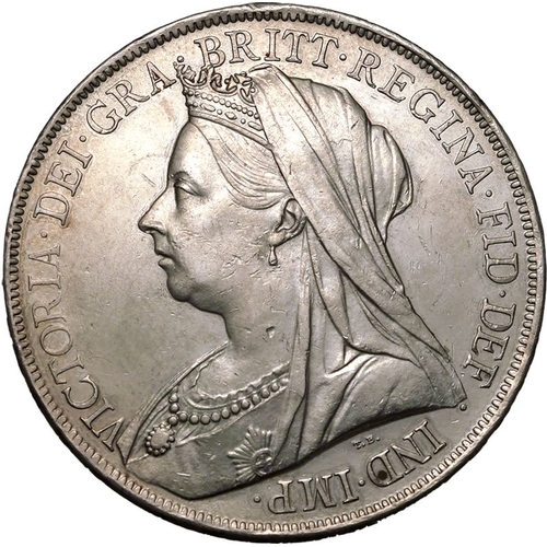 200 - About extremely fine | UNITED KINGDOM. Victoria, 1837-1901. Silver Crown, 1900. Royal Mint. LXIV. Ol... 