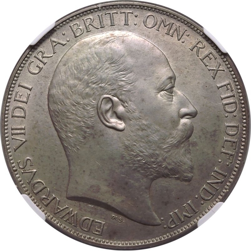 202 - PF 63 MATTE | UNITED KINGDOM. Edward VII, 1901-10. Silver Crown, 1902. Royal Mint. Matte proof. Bare... 