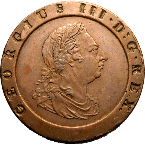 208 - About extremely fine | GREAT BRITAIN. George III, 1760-1820. Copper Twopence, 1797. Soho Mint. Head ... 