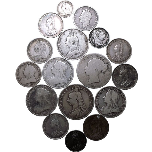 214 - Mixed Grades | UNITED KINGDOM. George III/George IV/Victoria . Silver Various Denominations, 1819-19... 