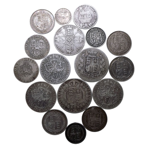 214 - Mixed Grades | UNITED KINGDOM. George III/George IV/Victoria . Silver Various Denominations, 1819-19... 