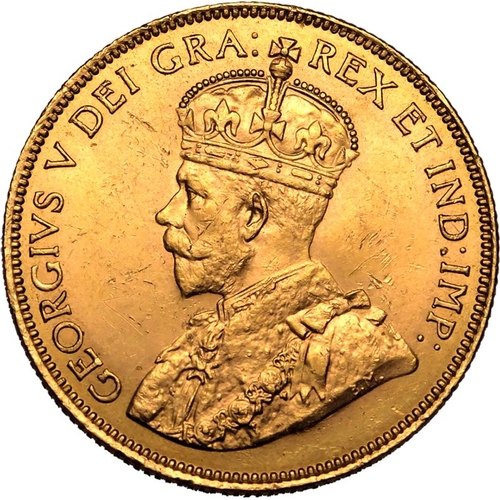 220 - About as struck, minor surface scratches and edge knocks | CANADA. George V, 1910-36. Gold 10 Dollar... 