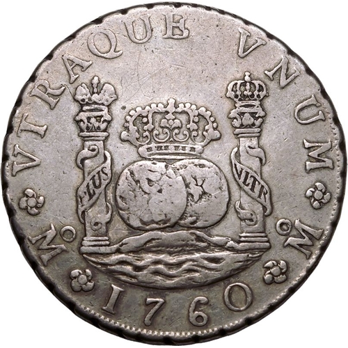 225 - About Good Very Fine | MEXICO. SPANISH EMPIRE. Charles III, 1759-88. Silver 8 Reales, 1760. Mexico C... 