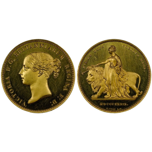 32 - PF 61 ULTRA CAMEO | UNITED KINGDOM. Victoria, 1837-1901. Gold 5 Pounds (5 Sovereigns), 1839. Royal M... 