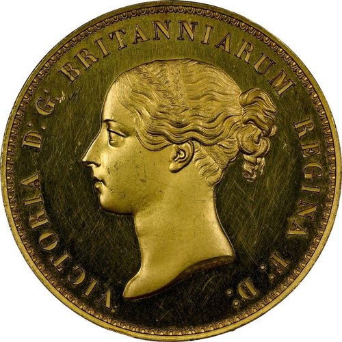 32 - PF 61 ULTRA CAMEO | UNITED KINGDOM. Victoria, 1837-1901. Gold 5 Pounds (5 Sovereigns), 1839. Royal M... 