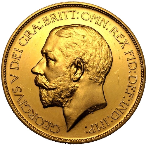 35 - About FDC, hairlines and a few scratches in fields  | UNITED KINGDOM. George V, 1910-36. Gold 5 Poun... 