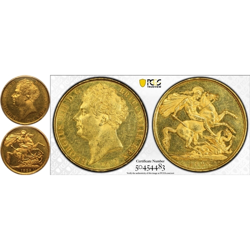 38 - MS62  | UNITED KINGDOM. George IV, 1820-30. Gold 2 Pounds (Double Sovereign), 1823. Royal Mint. Bare... 