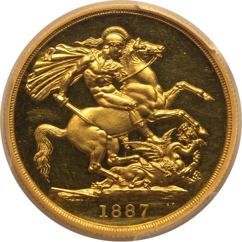 40 - PR64 DCAM | UNITED KINGDOM. Victoria, 1837-1901. Gold 2 Pounds (Double Sovereign), 1887. Royal Mint ... 